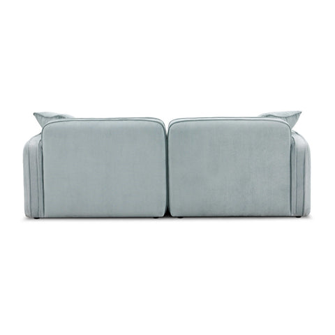 Travie Light Green Performance Corduroy Velvet Modular Loveseat Model: TOV-L69187