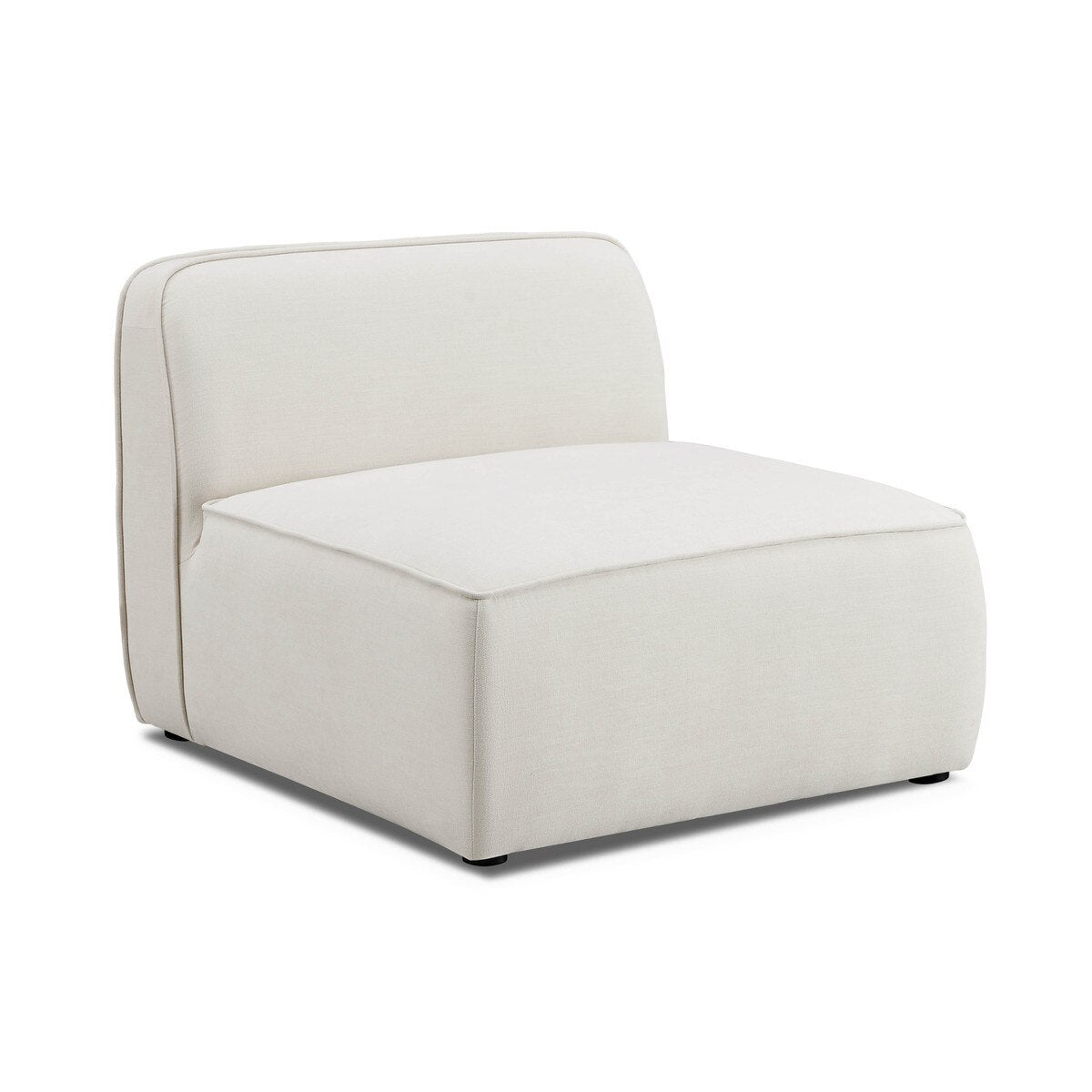 Travie Sand Upcycled Linen Armless Chair Model: TOV-L69203