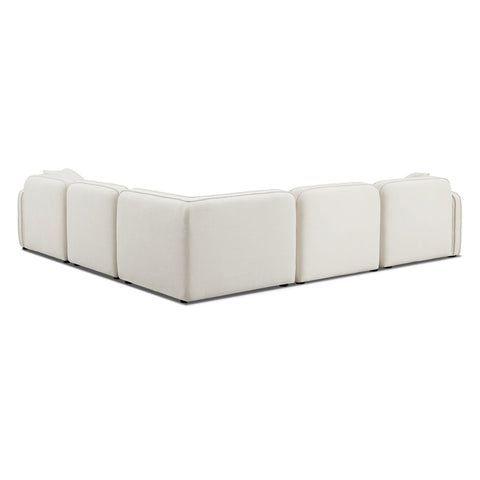 Travie Sand Upcycled Linen Modular L-Sectional Model: TOV-L69207