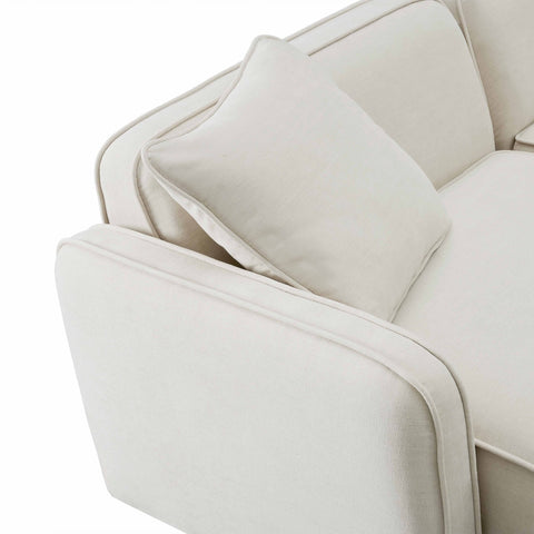 Travie Sand Upcycled Linen 6-Piece Modular U-Sectional Model: TOV-L69208