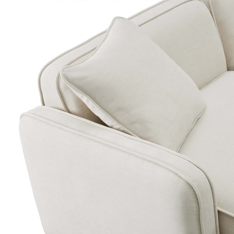 Travie Sand Upcycled Linen Modular Loveseat Model: TOV-L69210