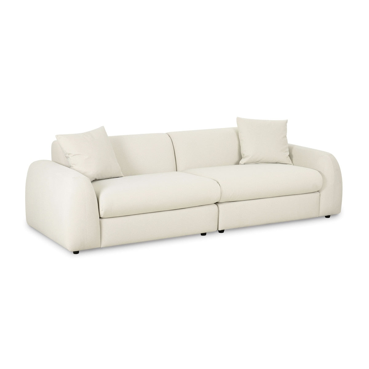 Kourtney Cream Faux Mohair 100" Sofa Model: TOV-L69213