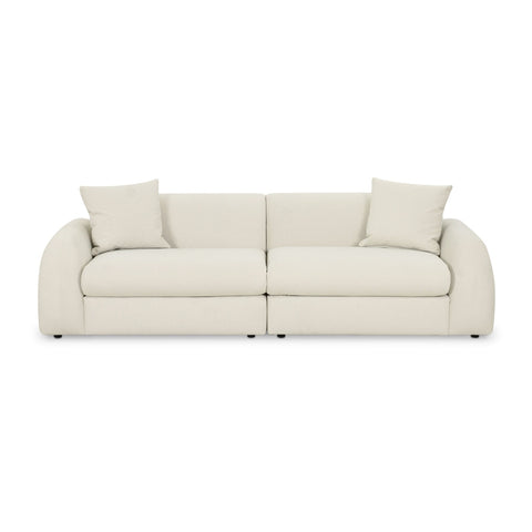 Kourtney Cream Faux Mohair 100" Sofa Model: TOV-L69213