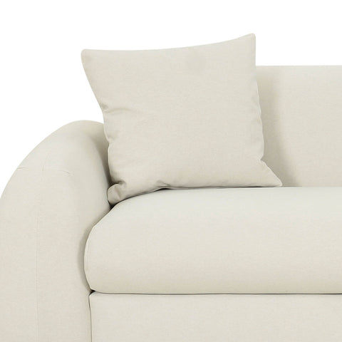 Kourtney Cream Faux Mohair 100" Sofa Model: TOV-L69213