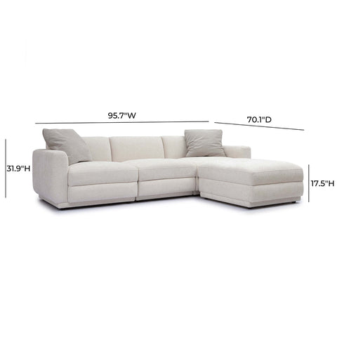 Perry Cream Chenille Modular Sectional Model: TOV-L69219-SEC