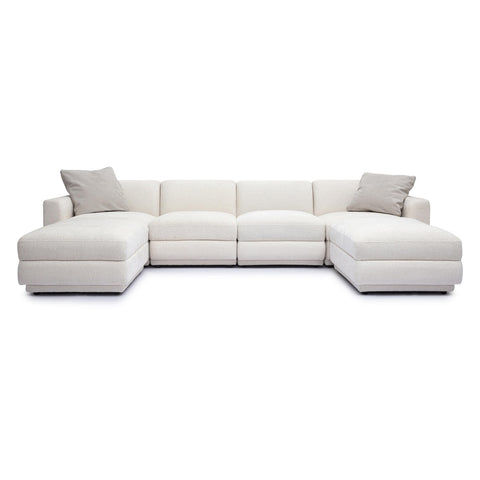 Perry Cream Chenille Modular U-Sectional Model: TOV-L69219-SEC1