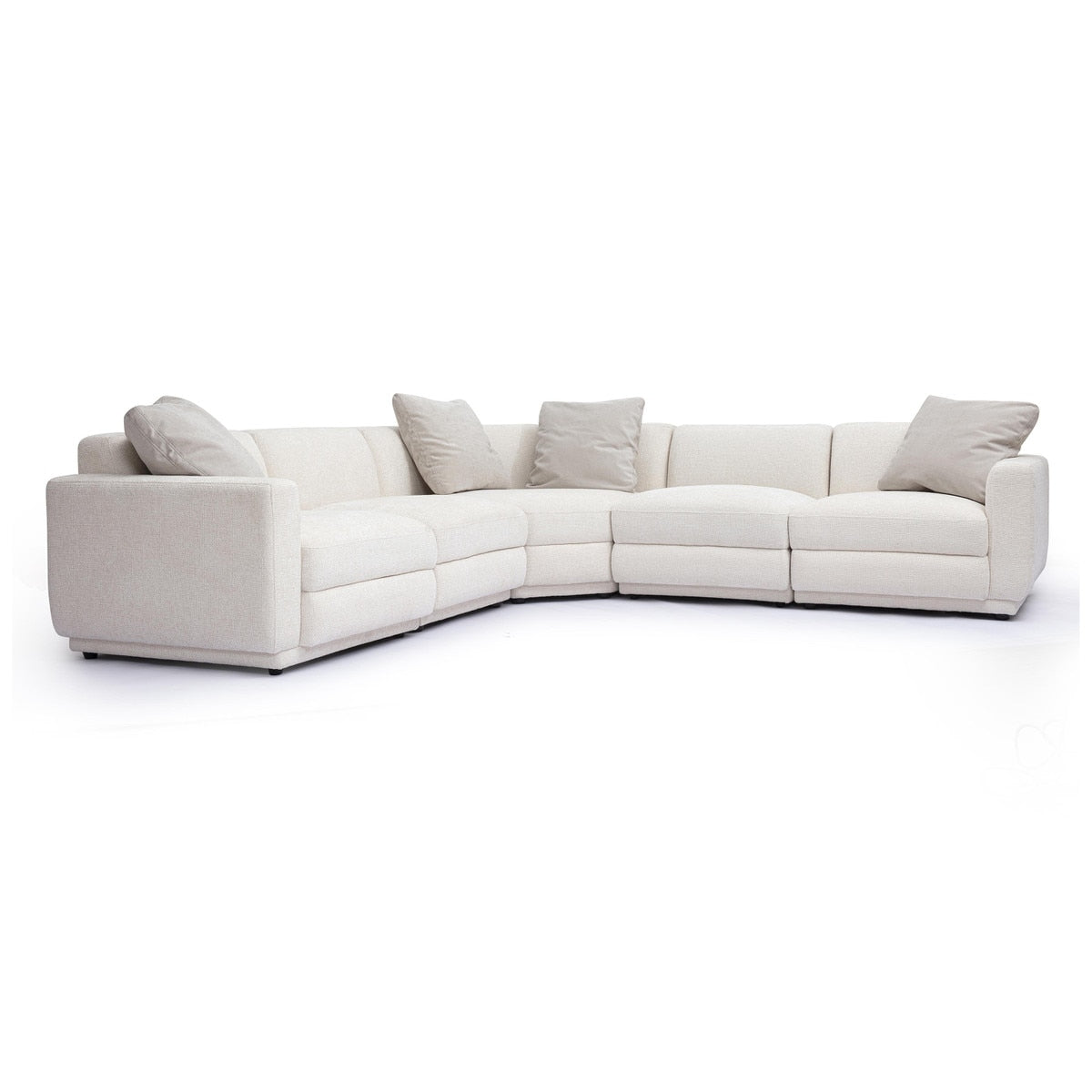 Perry Cream Chenille Modular L-Sectional Model: TOV-L69219-SEC4