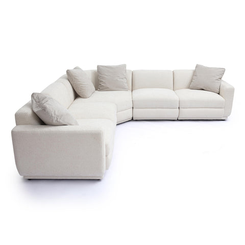 Perry Cream Chenille Modular L-Sectional Model: TOV-L69219-SEC4