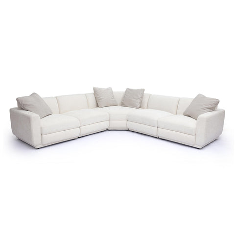 Perry Cream Chenille Modular L-Sectional Model: TOV-L69219-SEC4
