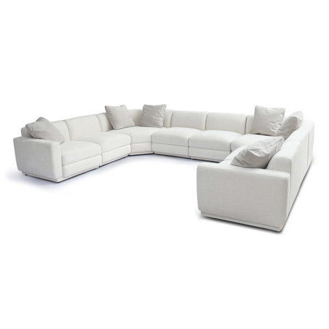 Perry Cream Chenille Modular Large U-Sectional Model: TOV-L69219-SEC5