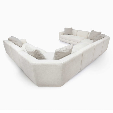 Perry Cream Chenille Modular Large U-Sectional Model: TOV-L69219-SEC5