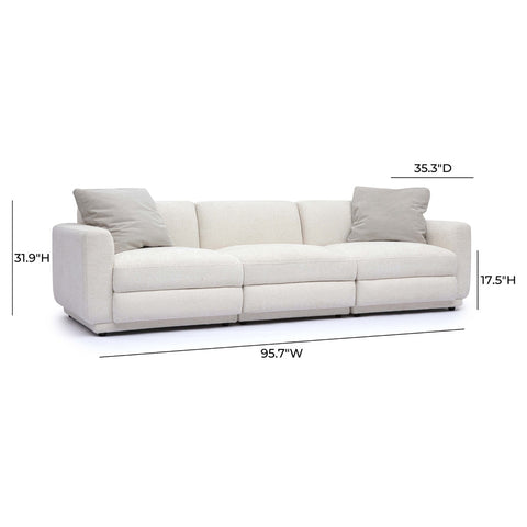 Perry Cream Chenille Modular Sofa Model: TOV-L69220-SO
