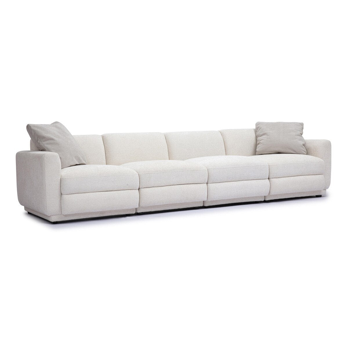 Perry Cream Chenille Modular Long Sofa Model: TOV-L69220-SO1