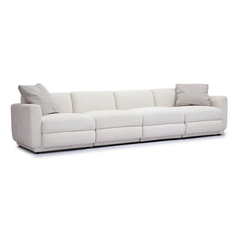 Perry Cream Chenille Modular Long Sofa Model: TOV-L69220-SO1