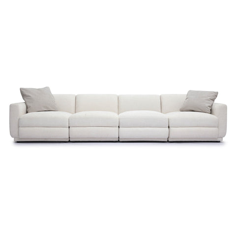 Perry Cream Chenille Modular Long Sofa Model: TOV-L69220-SO1