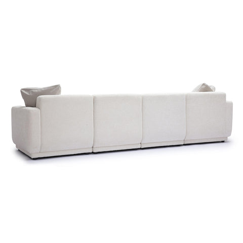 Perry Cream Chenille Modular Long Sofa Model: TOV-L69220-SO1
