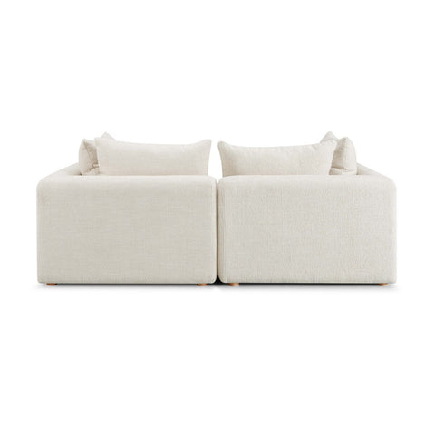 Hangover Cream Heavy Textured Fabric Loveseat Model: TOV-L69242-LO
