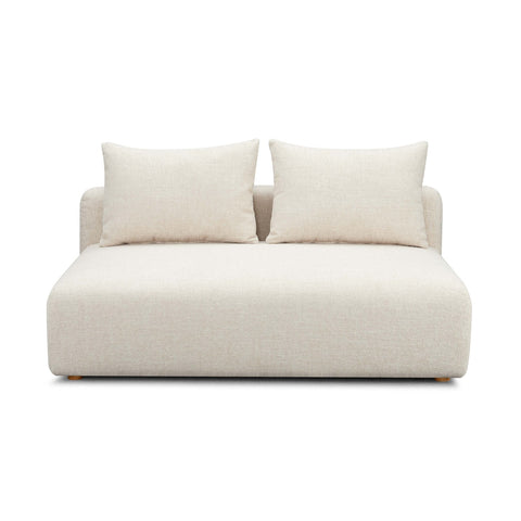 Hangover Cream Heavy Textured Fabric Modular Loveseat Model: TOV-L69242-LS