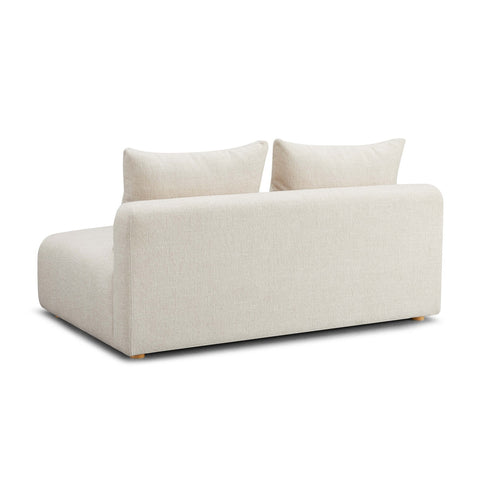 Hangover Cream Heavy Textured Fabric Modular Loveseat Model: TOV-L69242-LS