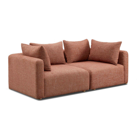Hangover Sedona Red Textured Fabric Loveseat Model: TOV-L69244-LO