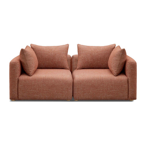 Hangover Sedona Red Textured Fabric Loveseat Model: TOV-L69244-LO
