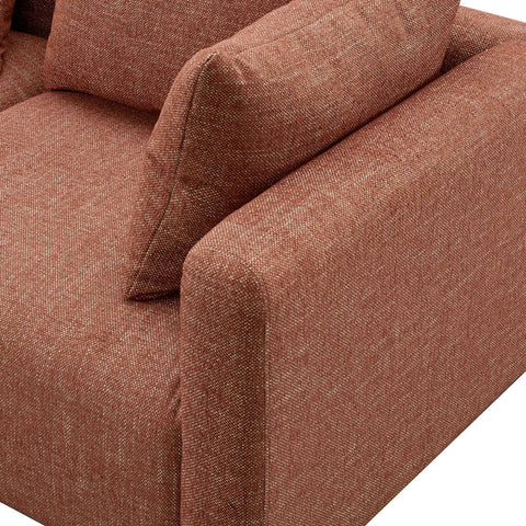 Hangover Sedona Red Textured Fabric Modular Loveseat Model: TOV-L69244-LS