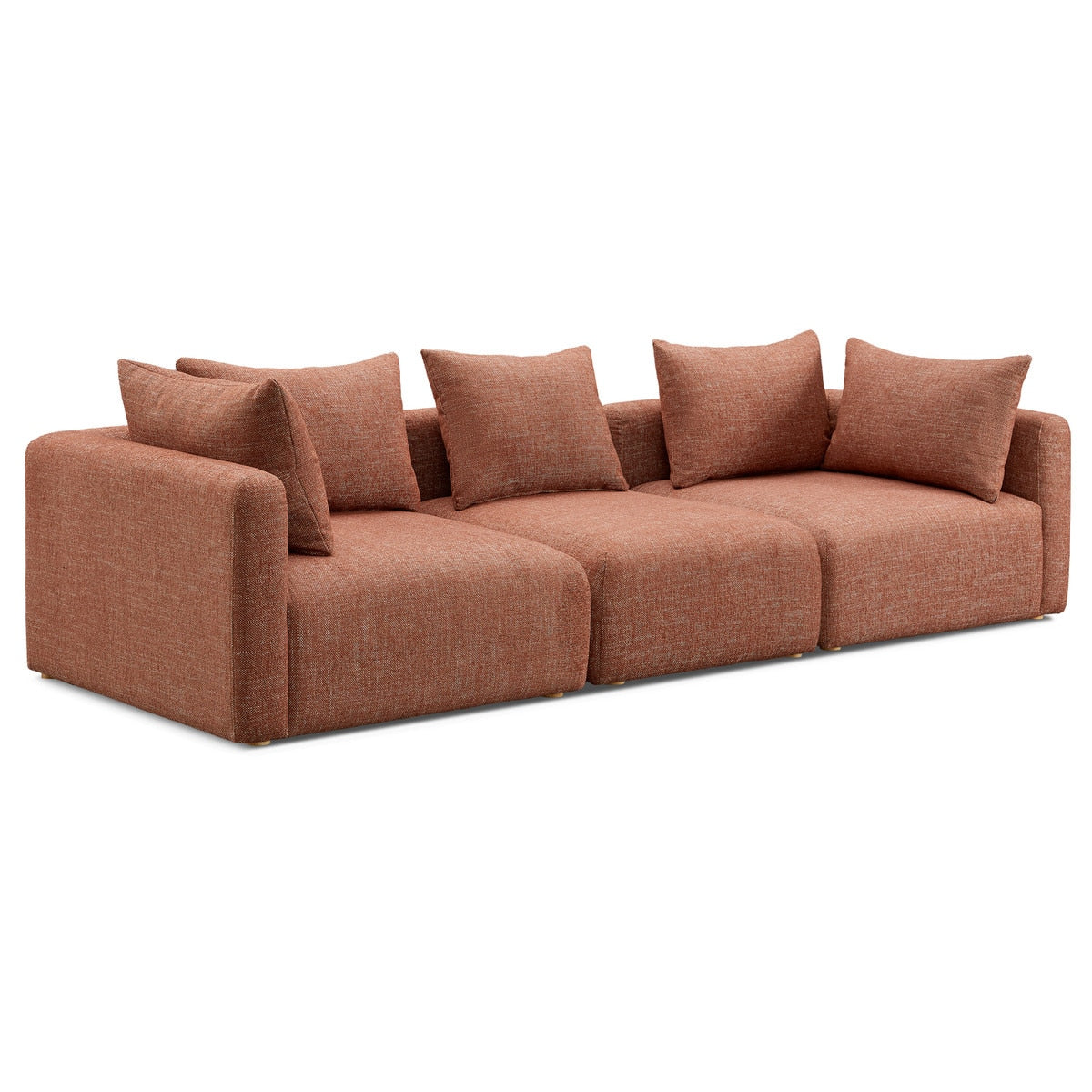 Hangover Sedona Red Textured Fabric Sofa Model: TOV-L69244-SO