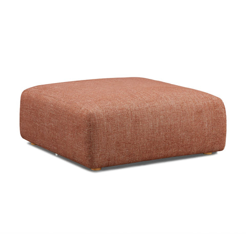 Hangover Sedona Red Textured Fabric Ottoman Model: TOV-L69245