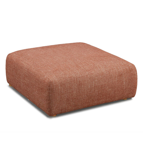 Hangover Sedona Red Textured Fabric Ottoman Model: TOV-L69245