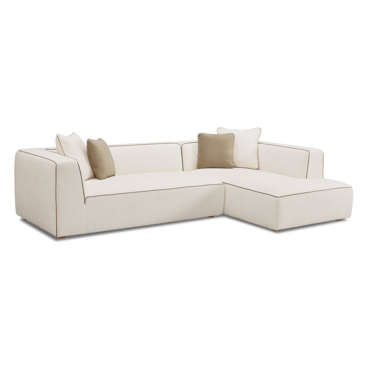 Tristine Cream Linen RAF Sectional Model: TOV-L69252-SEC
