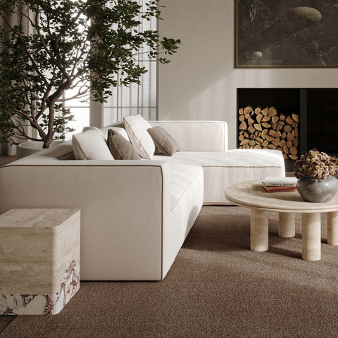 Tristine Cream Linen RAF Sectional Model: TOV-L69252-SEC
