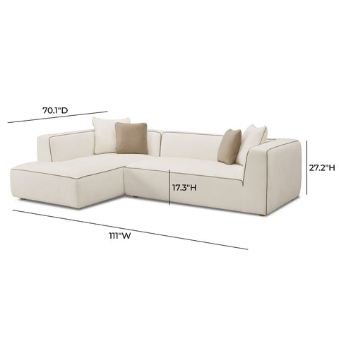 Tristine Cream Linen LAF Sectional Model: TOV-L69253-SEC