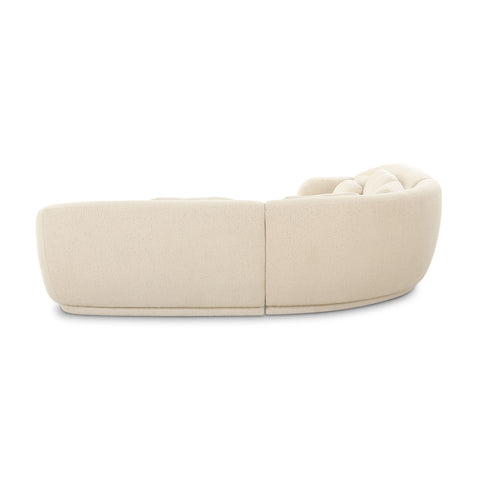 Misty Cream Boucle Modular L-Sectional Model: TOV-L69281