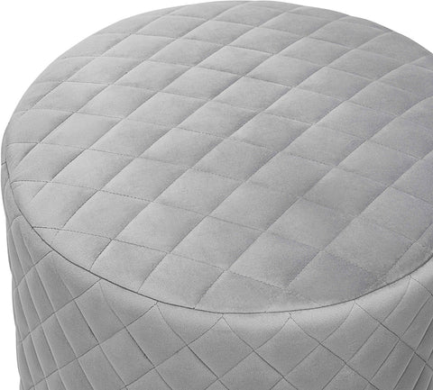 Abir Grey Velvet Ottoman Model: TOV-O135
