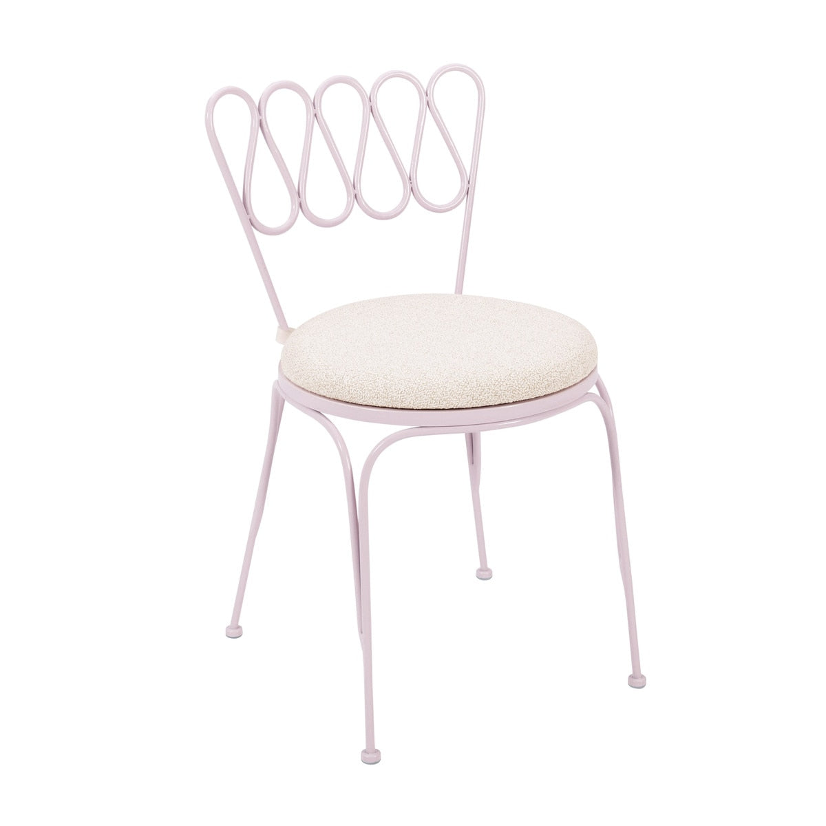 Erica Pink Wrought Iron Outdoor Chair Model: TOV-O18666