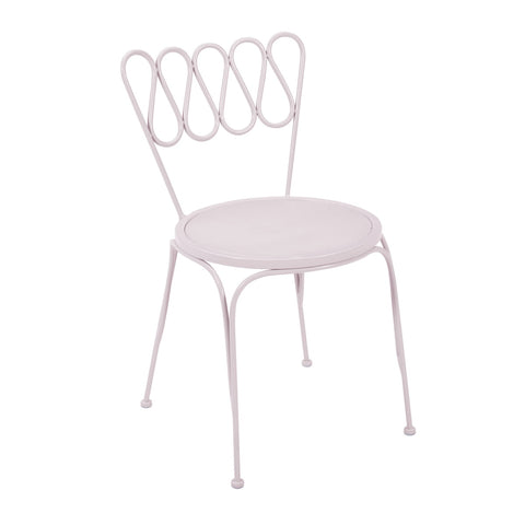 Erica Pink Wrought Iron Outdoor Chair Model: TOV-O18666
