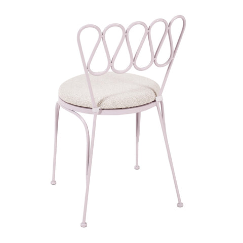 Erica Pink Wrought Iron Outdoor Chair Model: TOV-O18666