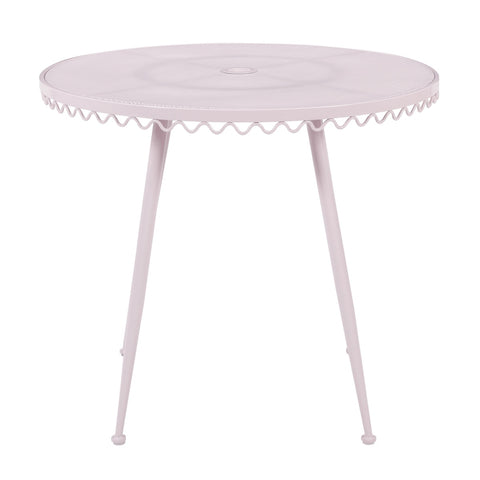 Erica Pink Wrought Iron Outdoor Cafe Table Model: TOV-O18669