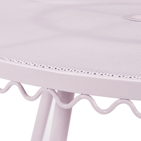 Erica Pink Wrought Iron Outdoor Cafe Table Model: TOV-O18669