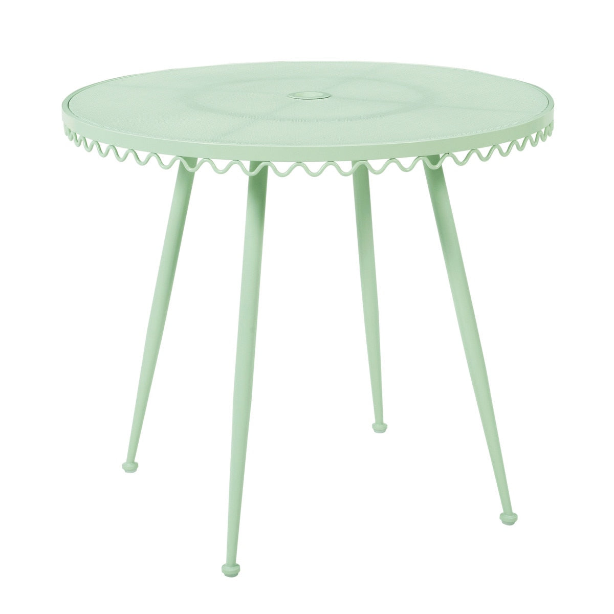 Erica Mint Green Wrought Iron Outdoor Cafe Table Model: TOV-O18670
