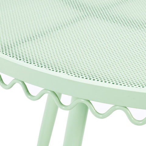 Erica Mint Green Wrought Iron Outdoor Cafe Table Model: TOV-O18670