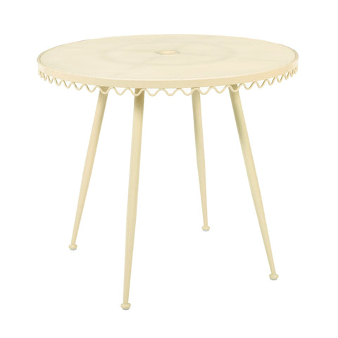 Erica Cream Wrought Iron Outdoor Cafe Table Model: TOV-O18671