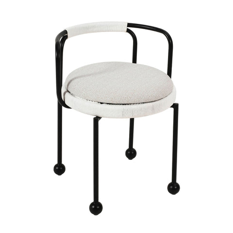 Pansy Cream Outdoor Dining Chair Model: TOV-O18674