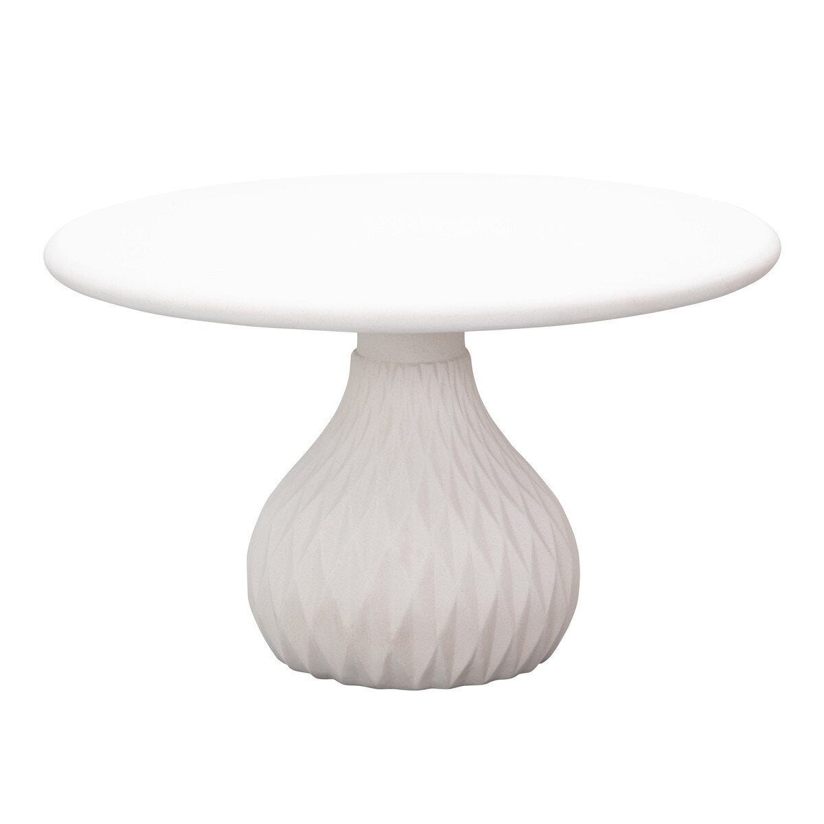 Tulum Ivory Concrete Indoor / Outdoor Round Coffee Table Model: TOV-O44144