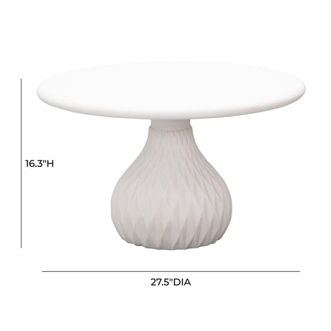 Tulum Ivory Concrete Indoor / Outdoor Round Coffee Table Model: TOV-O44144