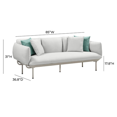 Katti Light Grey Outdoor Sofa Model: TOV-O54257