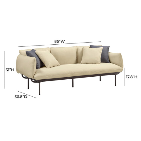Katti Beige Outdoor Sofa Model: TOV-O54258