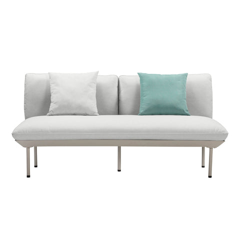 Katti Light Grey Outdoor Loveseat Model: TOV-O54259