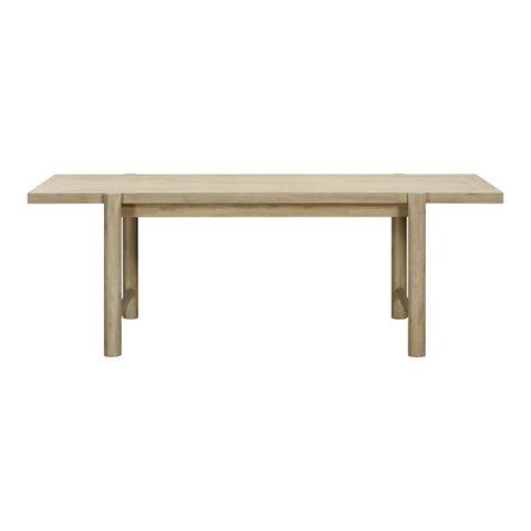 Gata Light Teak Outdoor 87" Rectangular Dining Table Model: TOV-O54272