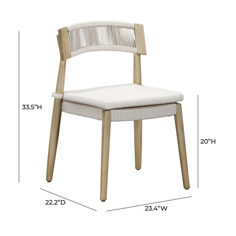 Gata Cream Outdoor Dining Chair - Set of 2 Model: TOV-O54273